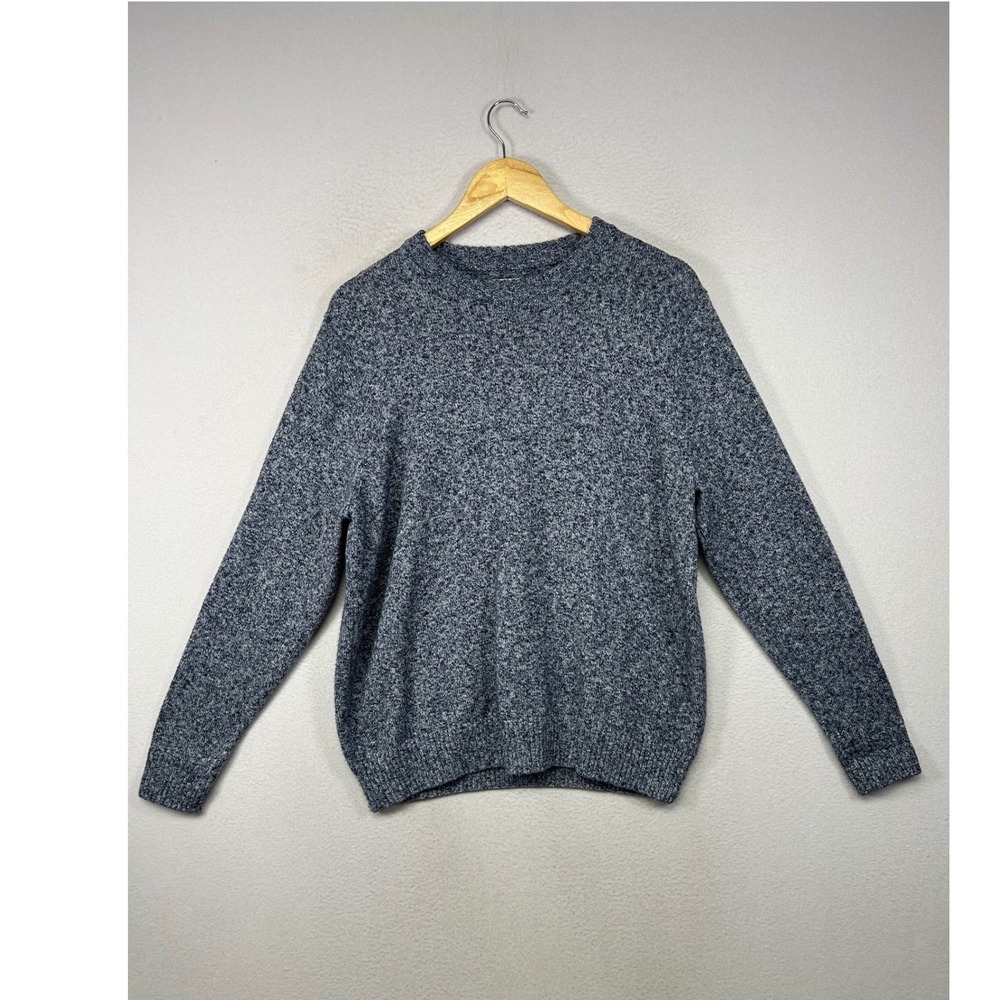 [Grandmacore Coastal] Croft & Barrow Womens M Blue Marled Crewneck Knit Sweater‎